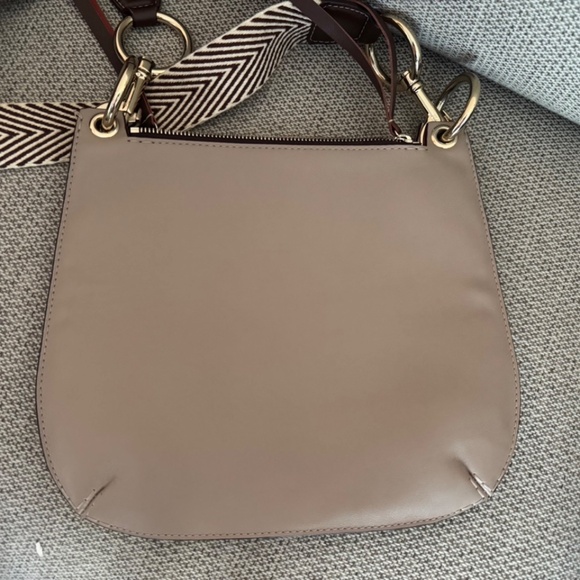 Carolina Herrera Leather Brown Beige Tan Crossbody Bag - Picture 6 of 11